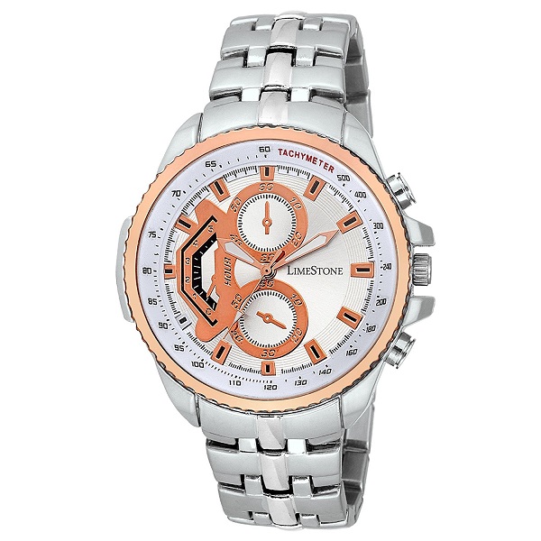 LimeStone Nextra M9 Round Casual Analog Silver Wrist Watch