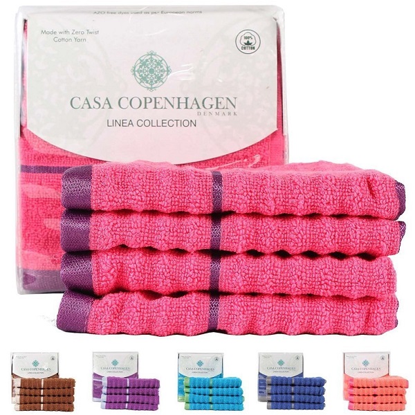 Casa 4 Piece Face Towel Set