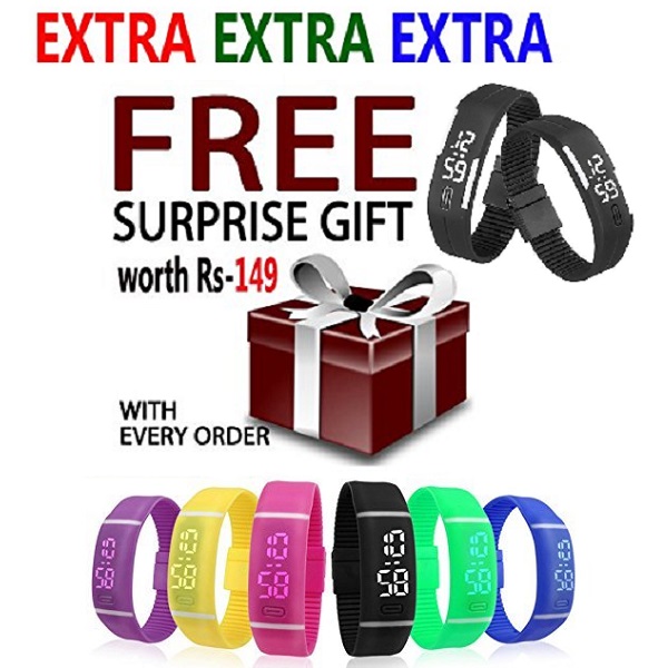 Neksusgold Unisex Silicone Jelly Slim Digital Led Bracelet Band Watch
