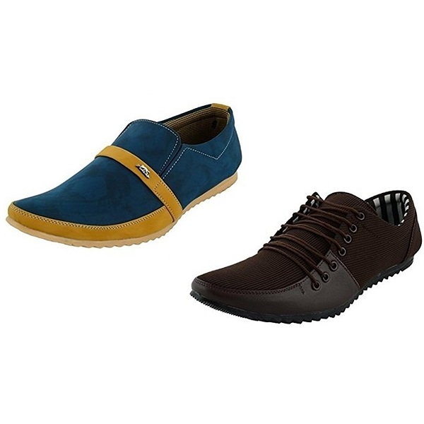 Essence Mens Combo Pack of 2 Smart casual shoes
