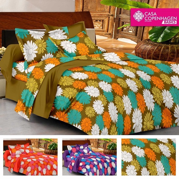 Casa Double Bedsheet With 2 Pillow Cover
