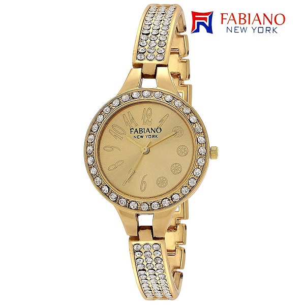 Fabiano New York Gold Analog Wrist Watch
