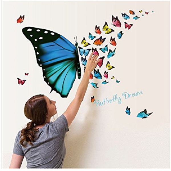 Jaamso Royals Beautiful colorful butterflies dream Wall Sticker