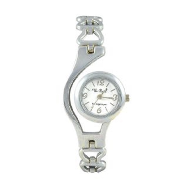 The Pari Round Dial Silver Metal Strap Analog Watch For Women