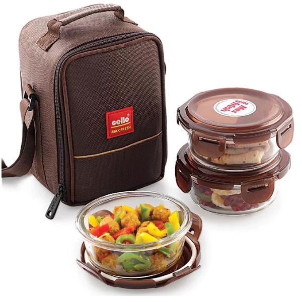 Cello Glassy Containers Lunch Box Set Of 4
