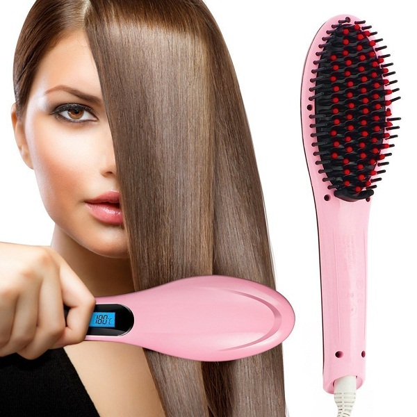 Isabella Fast Hair Straightener Brush With Temperature