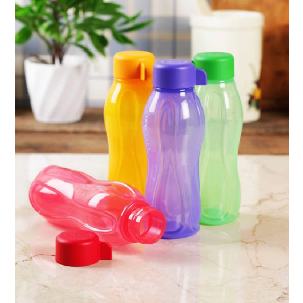 Tupperware Acqua Safe Multicolor Plastic 310 ML Bottle Set of 4