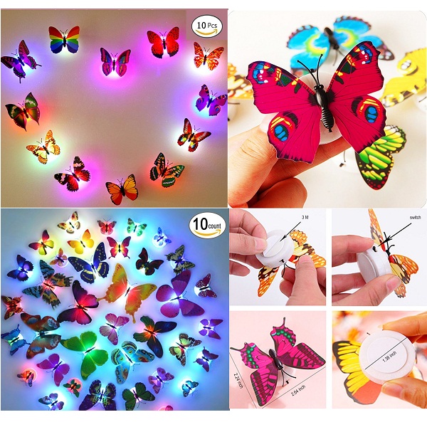 11 PCS Beautiful LED Butterfly