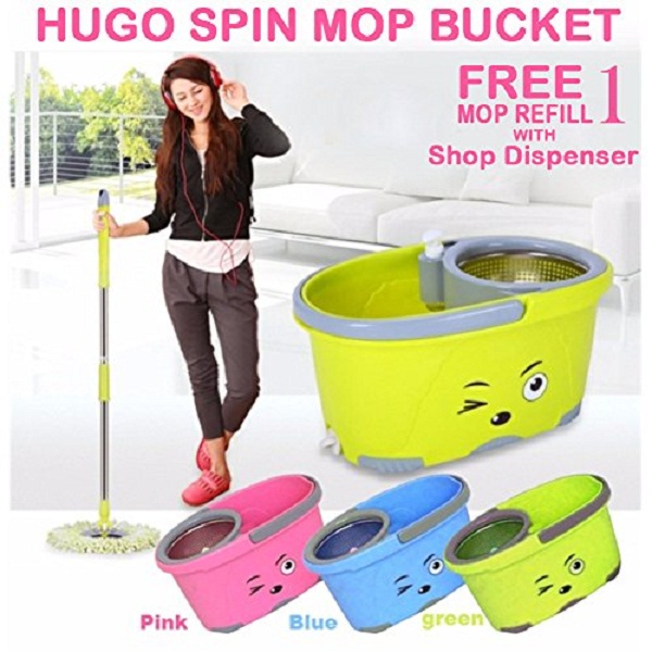 Hugo Mop Bucket Magic Spin Mop With Soap Dispenser