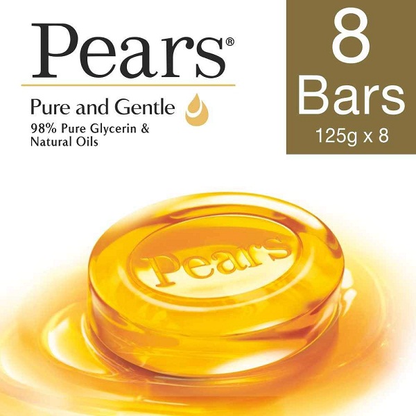 Pears Pure And Gentle Bathing Bar 125g Pack Of 8