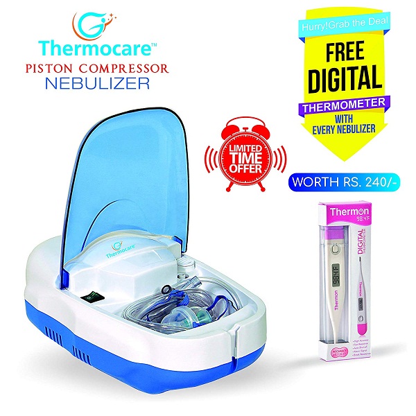 Thermocare Gio Life Piston Compressure Nebulizer with Complete Kit
