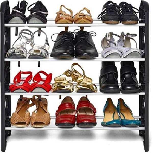 Pureus Foldable Shoe Rack with 4 Shelves