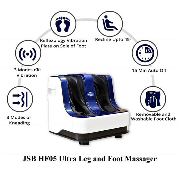 JSB HF05 ULTRA Leg and Foot Massager Machine for Pain Relief