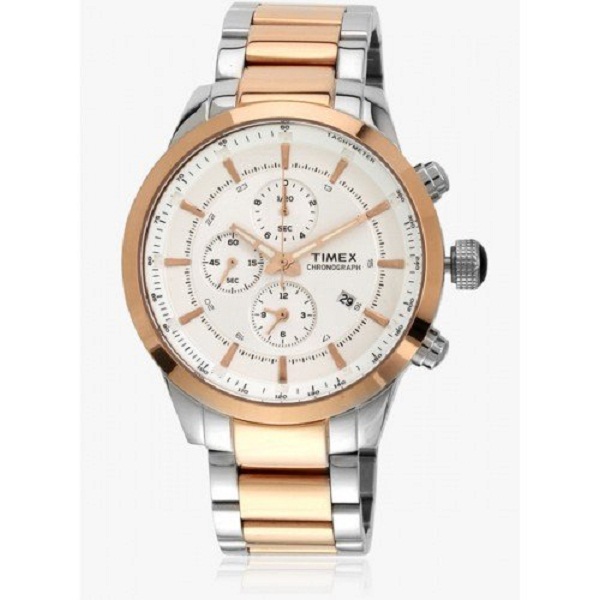 Timex Chronograph Silver Dial Mens Watch