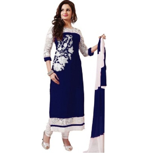 Tinu Enterprise Cotton Embroidered Semi stitched Salwar Suit Dupatta Material
