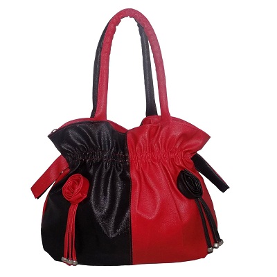 Vian Red and Black color Womens Handbags