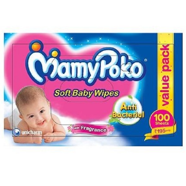 Mamy Poko Baby Wipes 100 Count