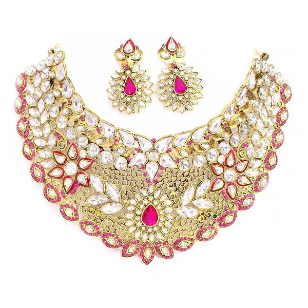Zaveri Pearls Graceful Floral Necklace Set for Women